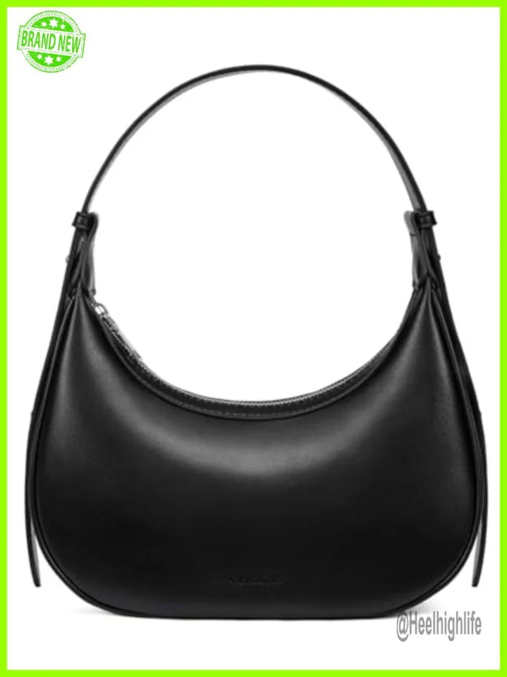 RFID Blocking Vegan Leather Crescent Hobo Bag Clutch Underarm Purse